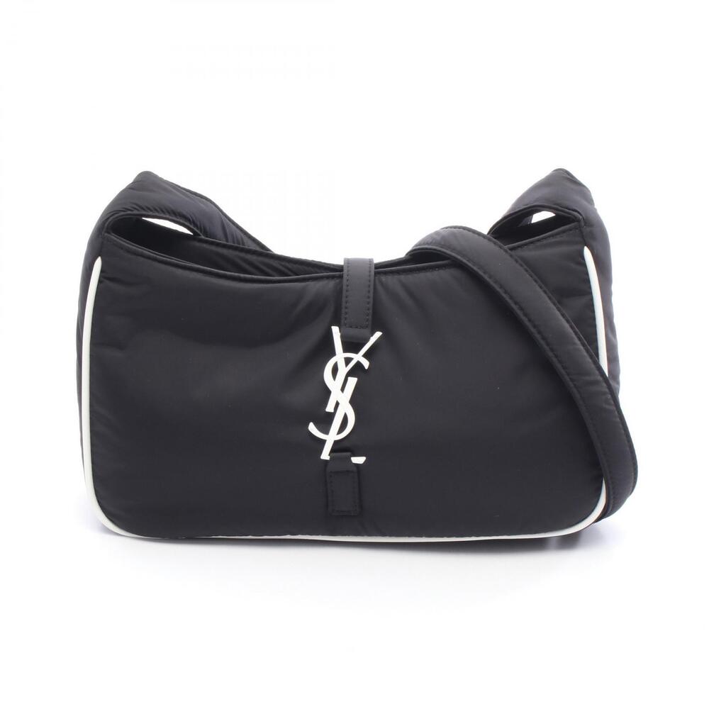 Saint Laurent Paris shoulder bag leather black white